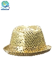 CAPPELLO PAILLETTES ORO